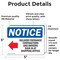 Signmission Delivery Entrance Contractors Sign, Vinyl Decal, 5in W x 3.5in L, 2PK OS-2PACK-NS-D-35-L-10966 - alternate 2